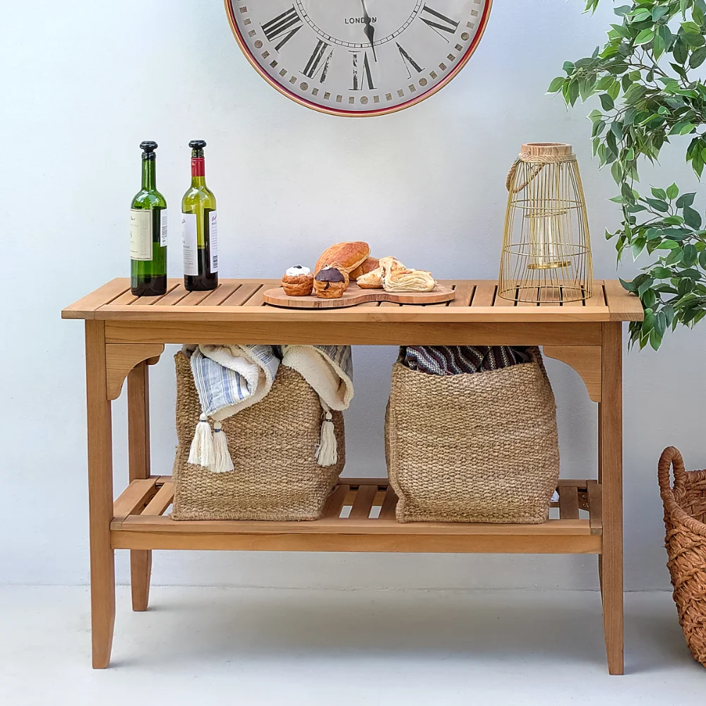 

Cambridge Casual Caterina Teak Wood Outdoor Console Table, Natural
