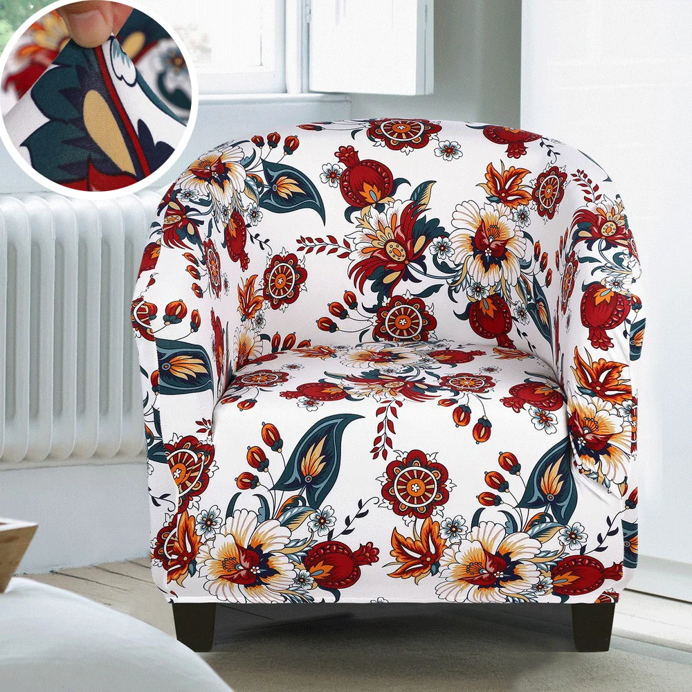 

Club Chair Slipcover Stretch Armchair Covers Geometric Bar CounterTub Cover Sofa Cover Spandex Single Seat Case for Living Room