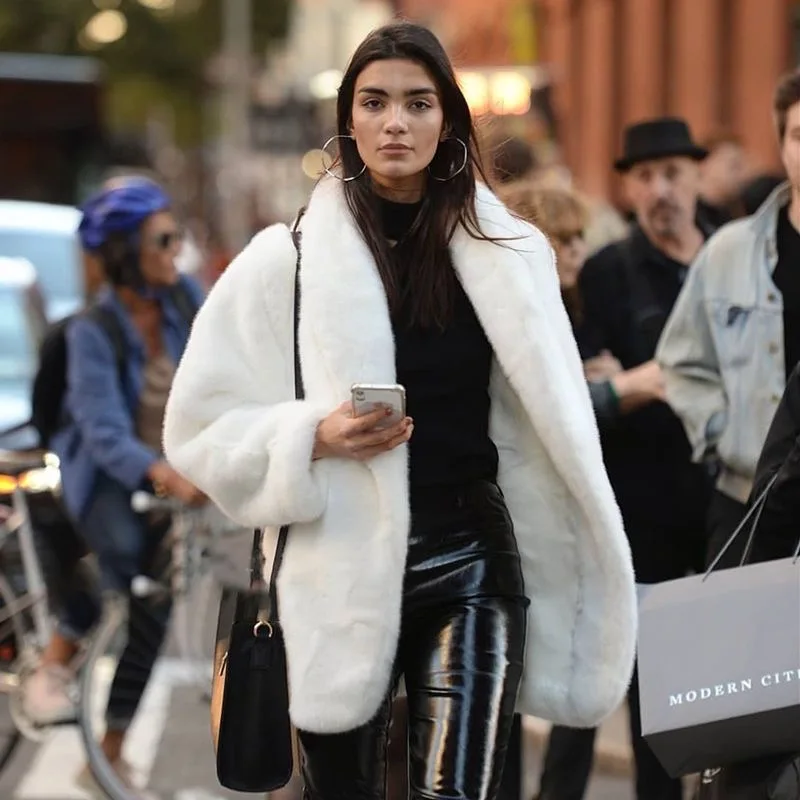Kardashian's Instagram bloggers have been tweeting about a long warm plush coat for women's winter chic elegance