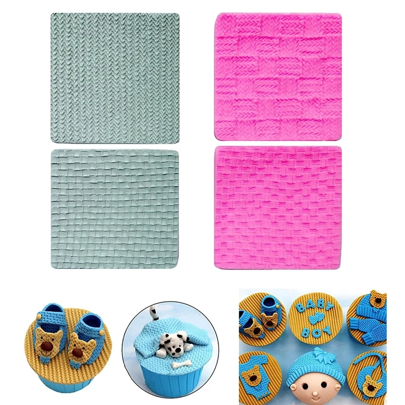 

Sweater Pattern Knitting Texture Silicone Mold Kitchen DIY Cake Baking Tools Dessert Pudding Decoration Chocolate Mold