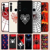 marvel spiderman art logo phone case for motorola e6 e7 one marco g8 play plus g stylus one hyper lite g9 black luxury silicone