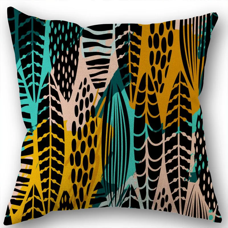 

Custom Tribal Pattern Pillowcase Wedding Decorative Cotton Linen Pillow Case For Home Pillow Cover 45X45(One Sides)