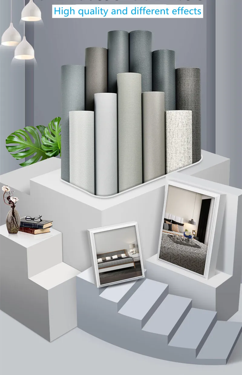 

Self Adhesive Paper PVC Waterproof And Moisture-proof Living Room Bedroom Cabinet Door Furniture Renovation Desktop Wallpaper