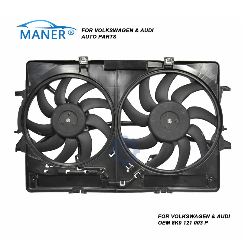 

MANERI 8K0121003P Quality Auto Engine Cooling Radiator Fan Assembly For Porsche Macan Audi A4 A5 Q5 3.2L 2009-2016 Genuine