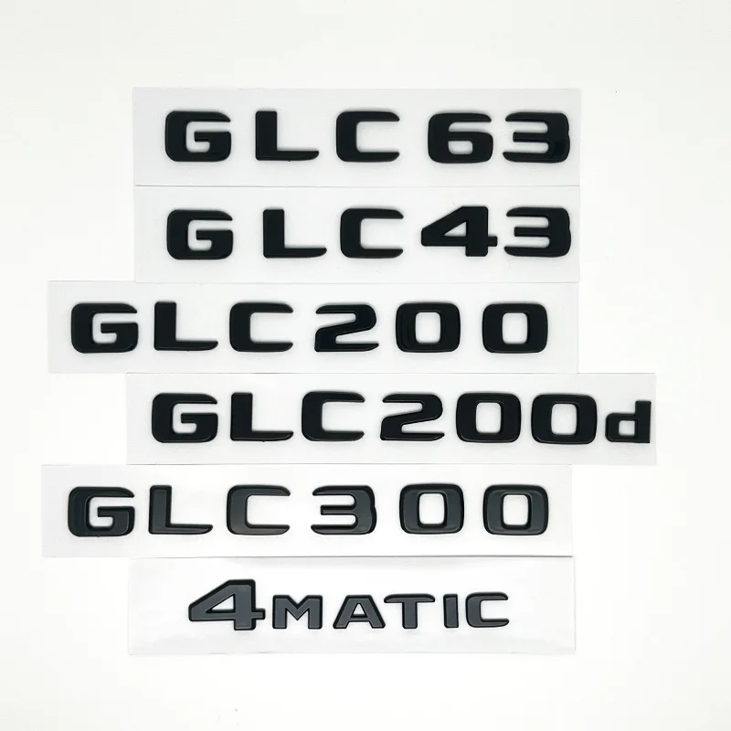 

3D черный логотип GLC43 GLC63 GLC200 GLC220d буквы 4MATIC значок автомобиля задняя звездная наклейка багажник эмблема AMG для Mercedes Benz AMG X253