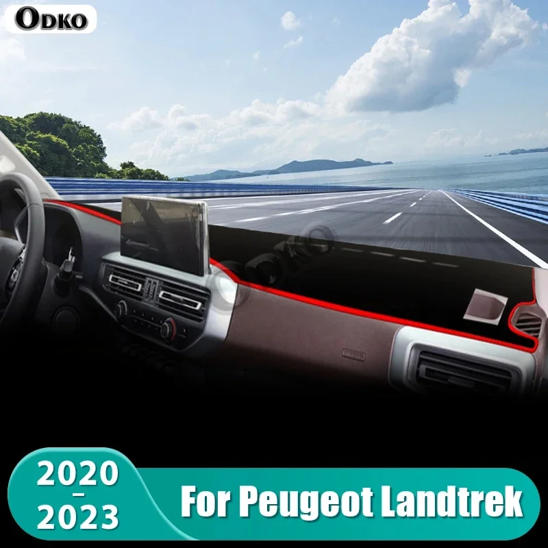 Фото Для Peugeot Landtrek 2020 2021 2022 2023: Накладка на приборную панель, солнцезащитный коврик, противоскользящая подкладка, аксессуары №1