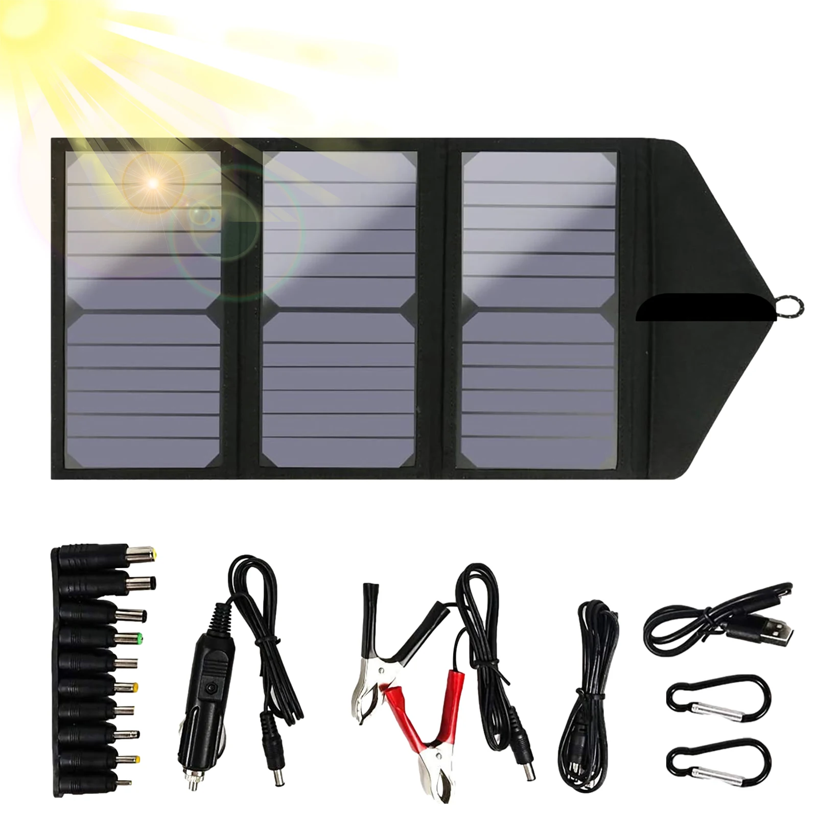 

Portable Solar Panel Monocrystalline Solar Panel With Adjustable Kickstands Monocrystalline Solar Panel High-Efficiency Power