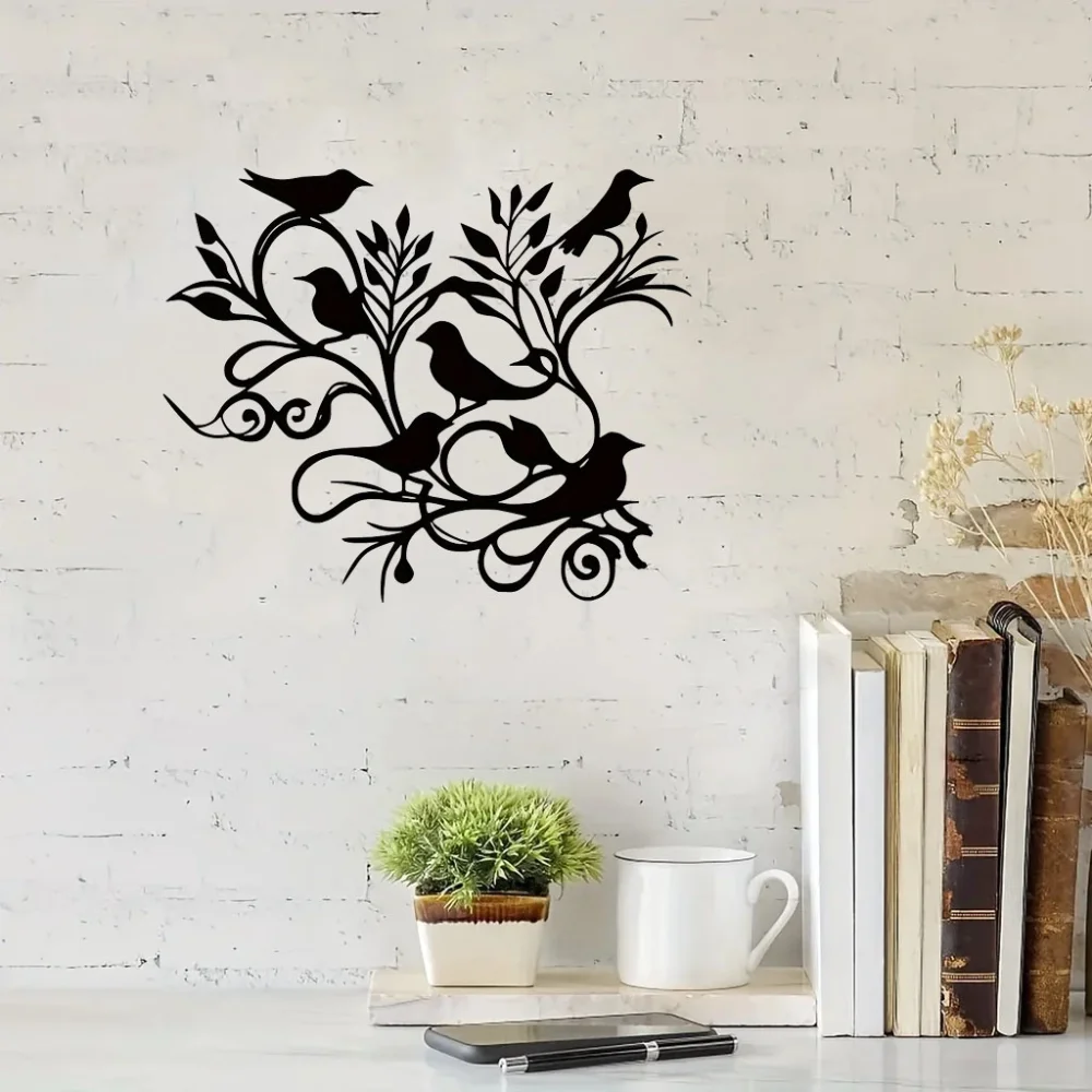 Ardent Arabesque Металлические Настенные Рисунки С Птицей На Ветке 1 Шт. Уникальная