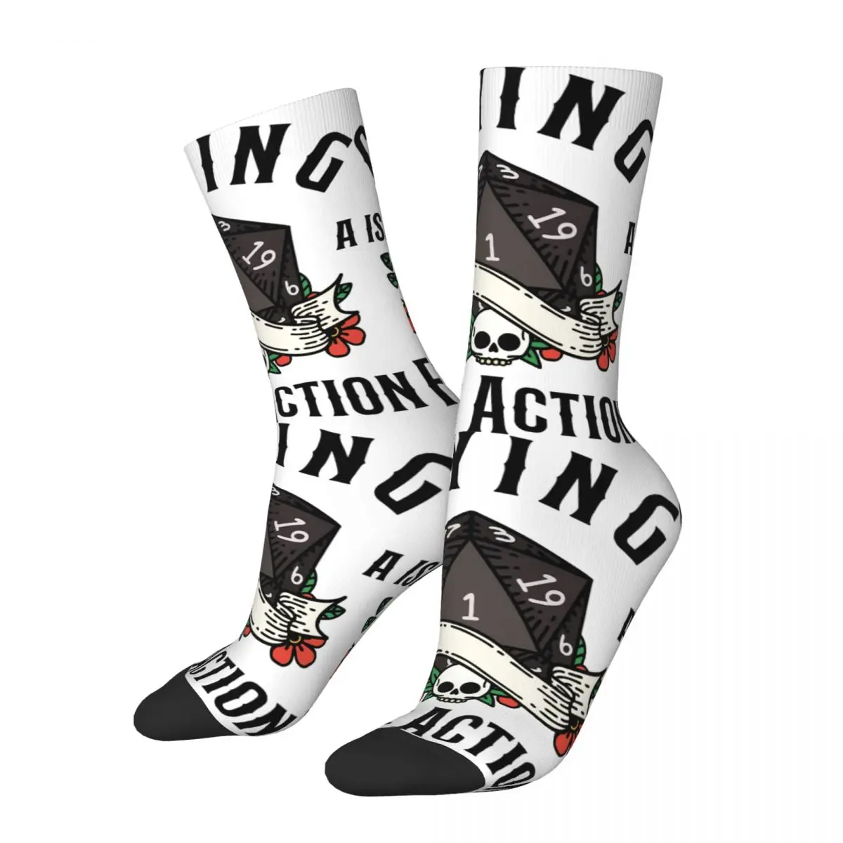 

Happy Funny Men's compression Socks Critical Retro Harajuku Dungeon and Fighter Terrorist Pattern Crew Crazy Sock Gift Printed