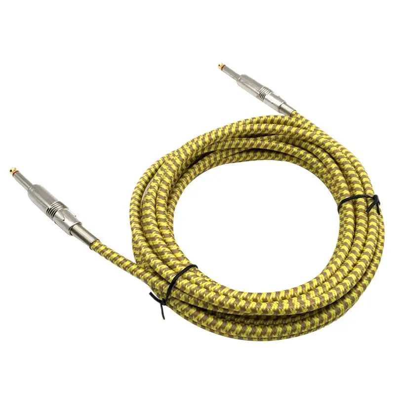 

Гитарный кабель длиной 3/5 м, шнур питания, кабель для басов, электробокс, аудиокабель, кабель шумоподавления, цветной Плетеный защитный кабе...