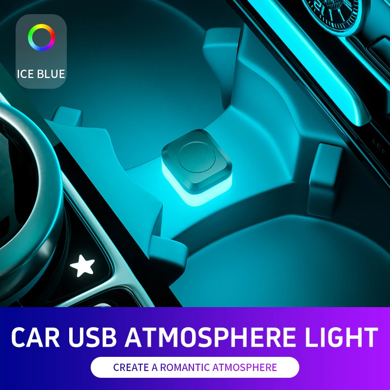 

Новый USB окружающий свет, мини-автомобиль, атмосферные лампы, Plug Play, универсальный красочный автомобильный внутренний светильник, светодиодный декоративный светильник окружающей среды
