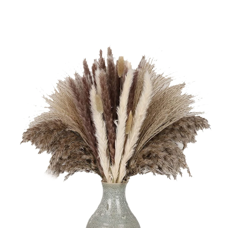 

Natural Dried Pampas Grass Decor75pcs,17 Inch Pompous Grass Faux Dried Flowers For Wedding Decorations Living Room