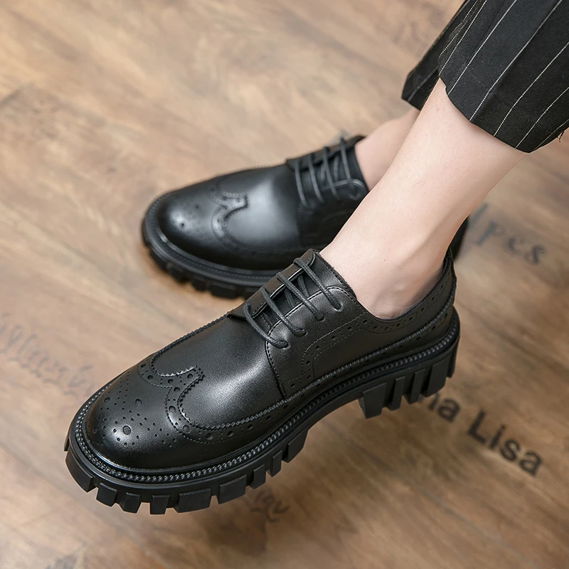 

Derby shoes business meeting shoes groom leather shoes wedding shoes office shoes formal shoes Cow Hide lace up shoes