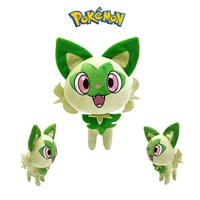 pokemon green fox plush toy anime takara tomy pokemon new sprigatito plush green leaf cat plush toy game pokemon peripheral doll