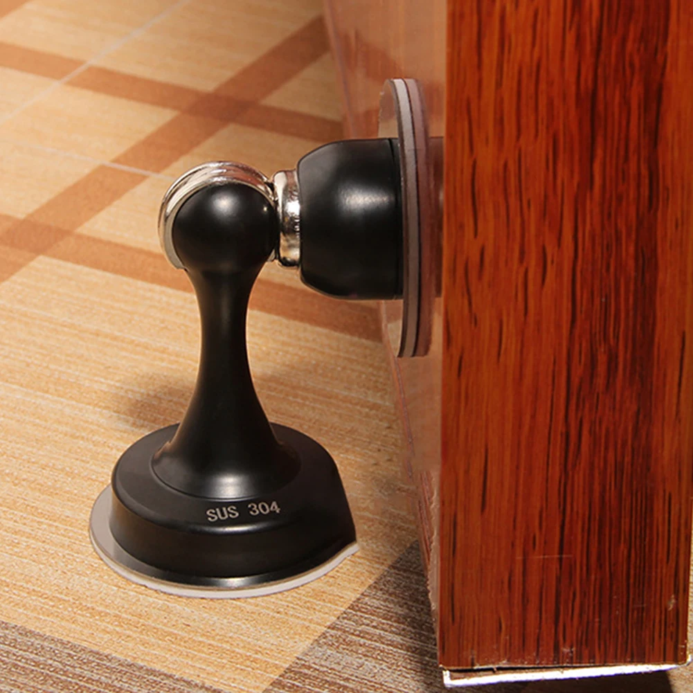 

304 Stainless Steel Magnetic Door Stopper Nail-Free Floor Wall Mounted Door Stopper Door Holder For Bedroom Furniture Hardware