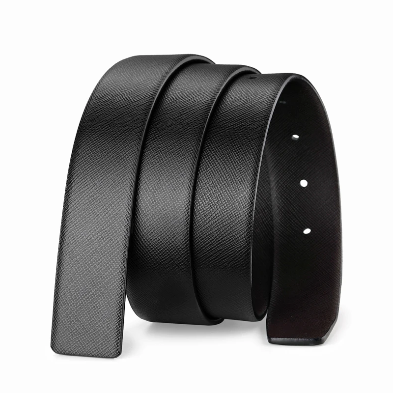 Двухсторонняя кожа без кожи головы Мужская и пряжки H-образный ремень с чистым