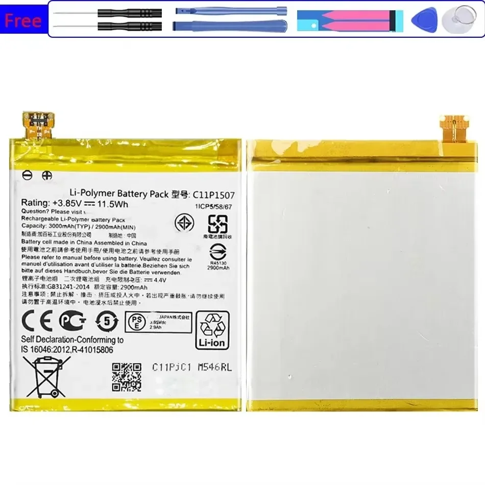 Сменный аккумулятор C11P1507 3000 мАч для ASUS ZenFone Zoom ZX551 ZX550 ZX551ML Z00XSB Battera