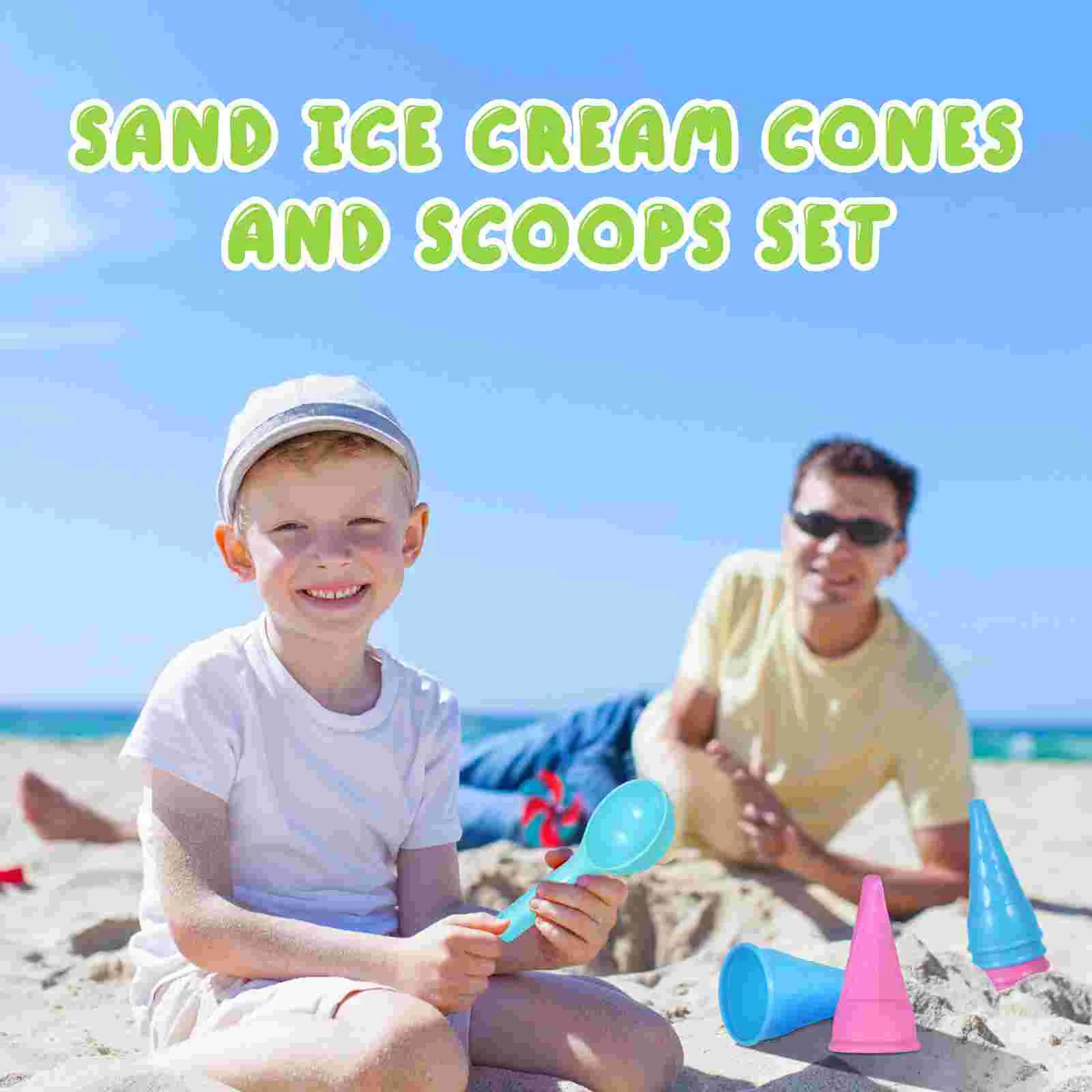 Toyandona Play House Beach Ice Cream Cone Scoop Set (случайный цвет 5 шт./упак.) 2 упаковки на продажу