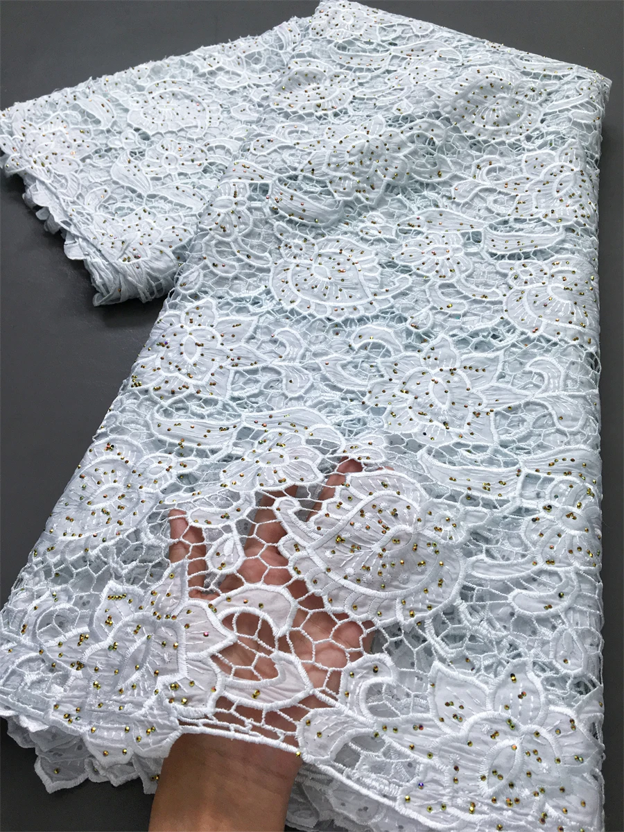 Швейцарский хлопок в Швейцарии кружево высокого качества африканское вышитая