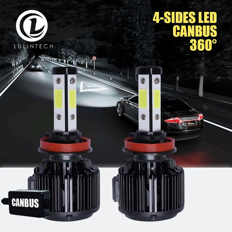 

2pcs 360degree H7 Led Headlight 6500K Canbus H4 Led 16000LM H8 H9 H11 H13 HB3 HB4 9005 9006 9007 9012 5202 Turbo Car Bulb 12V