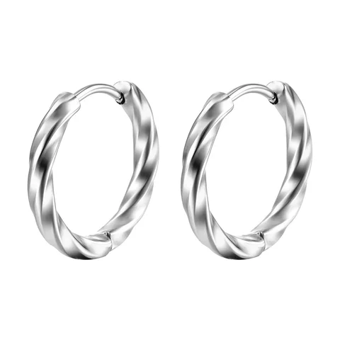 Золотые серьги-кольца из нержавеющей стали