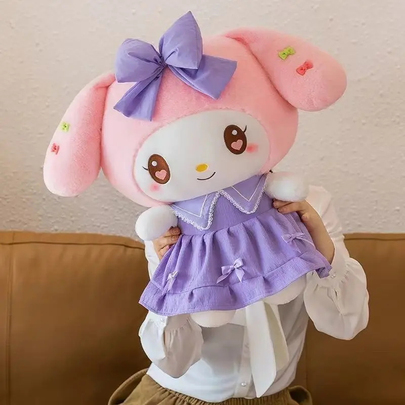 Мягкая подушка-обнимашка Kuromi My Melody для детей, милая мультяшная кукла, подушка для дивана, прикроватная подушка для спальни, кукла-обнимашка с бантом для девочек, детский подарок (art.: 3920dbbbf94cb) - 3920dbbbf94cb