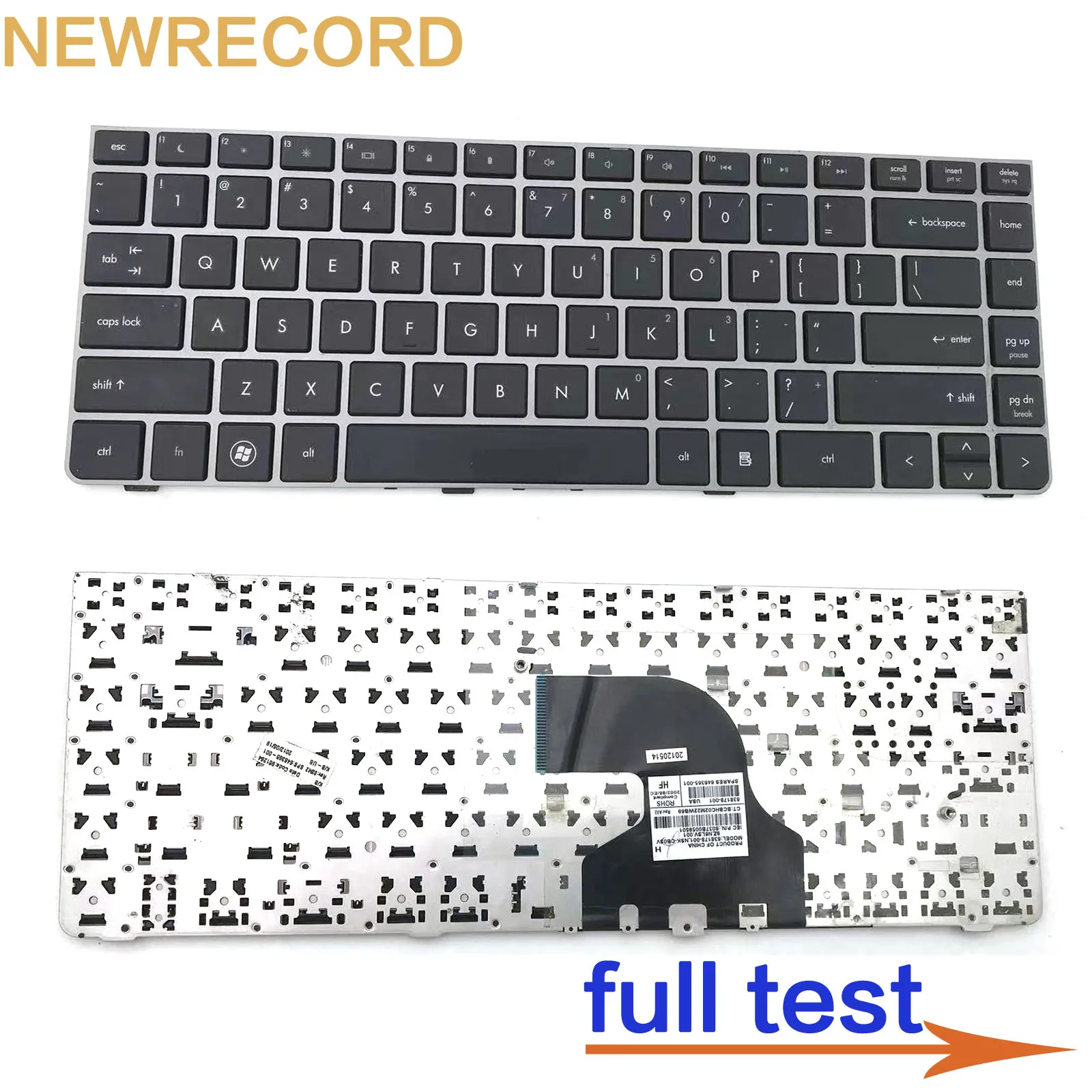 

For HP ProBook 4330S Replacement Laptop Keyboard WITHOUT FRAME 638178-001 646365-001 6037B0056901 US
