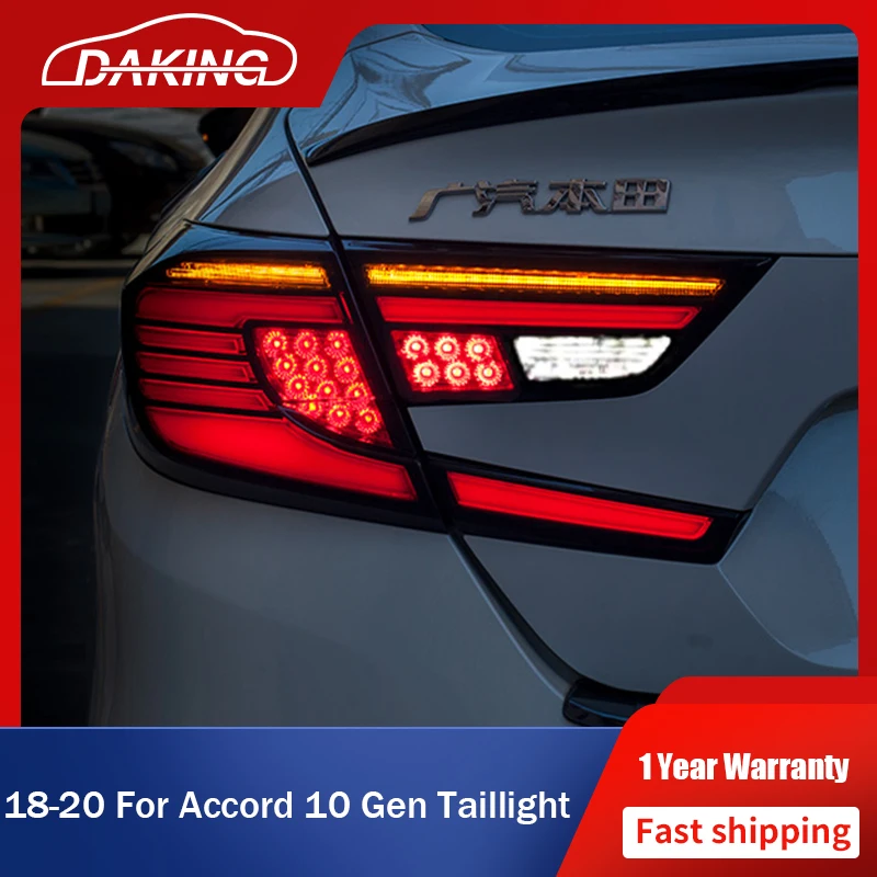 

Светодиодные задние фонари для Honda Accord 2018 2019 2020 задний фонарь Угол крыла стиль последовательный движущийся сигнал задний фонарь аксессуары