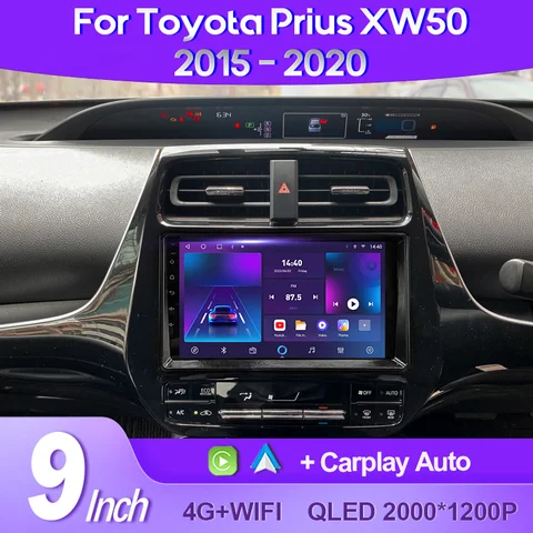 QSZN для Toyota Prius XW50 2015 -2020 2K QLED Android 13 автомобильное радио мультимедийный видеоплеер GPS AI голосовое CarPlay головное устройство стерео