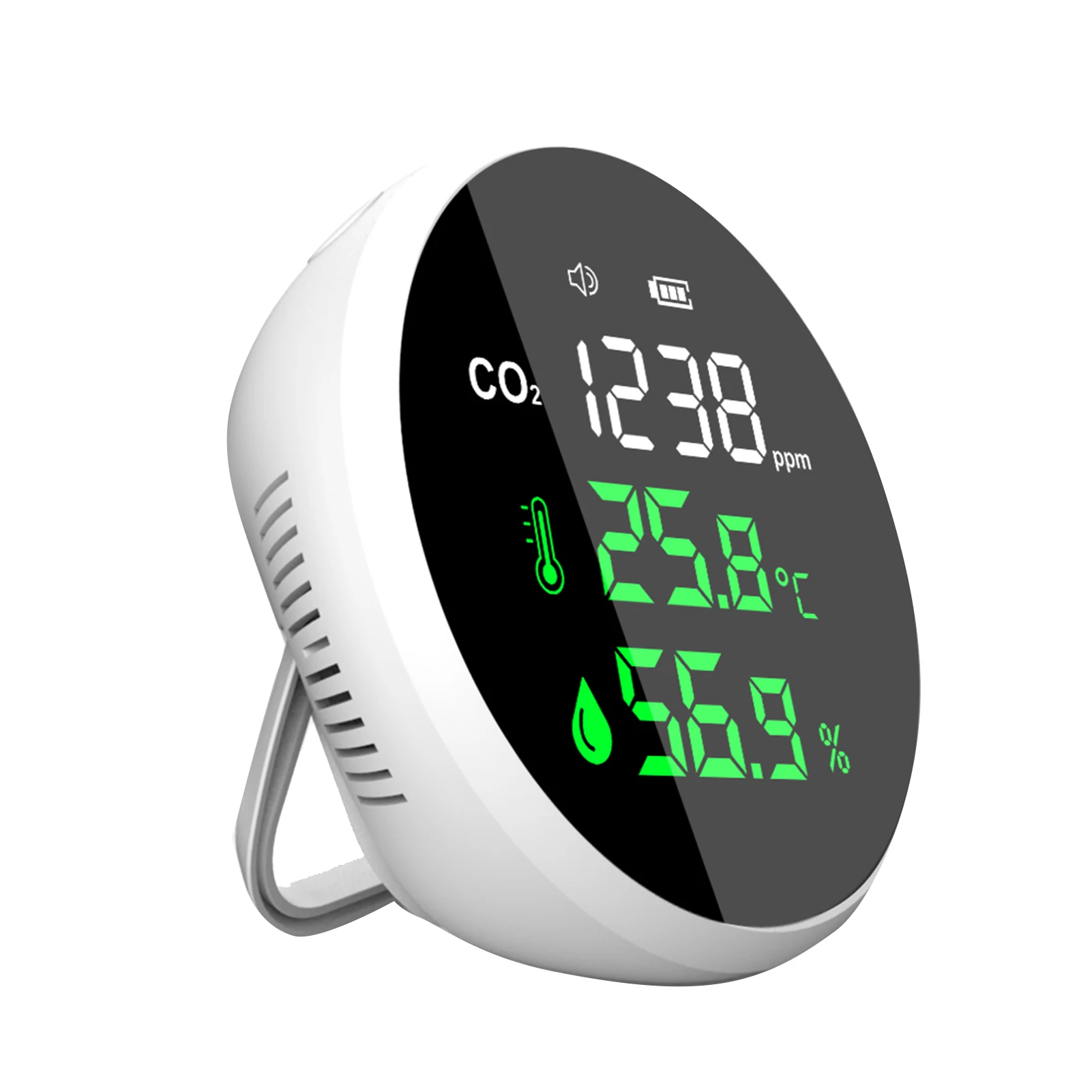 

Portable Air Quality Measuring Temperature Humidity Measuring Infrared NDIR CO2 Detector Indoor CO2 Meter Detection Real-Time