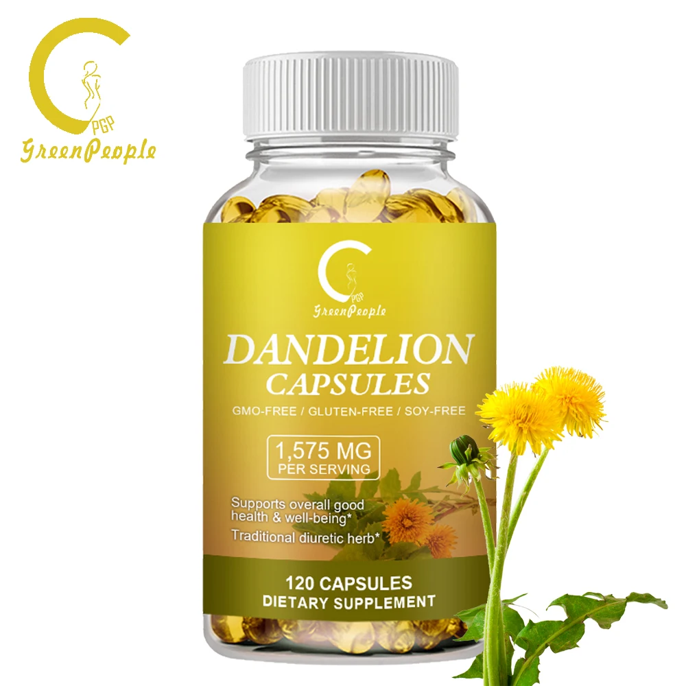 

GPGP Greenpeople Dandelion Capsules Supports Liver Detoxification&Anti-inflammatory Promote Intestinal Health Dietary Supplement