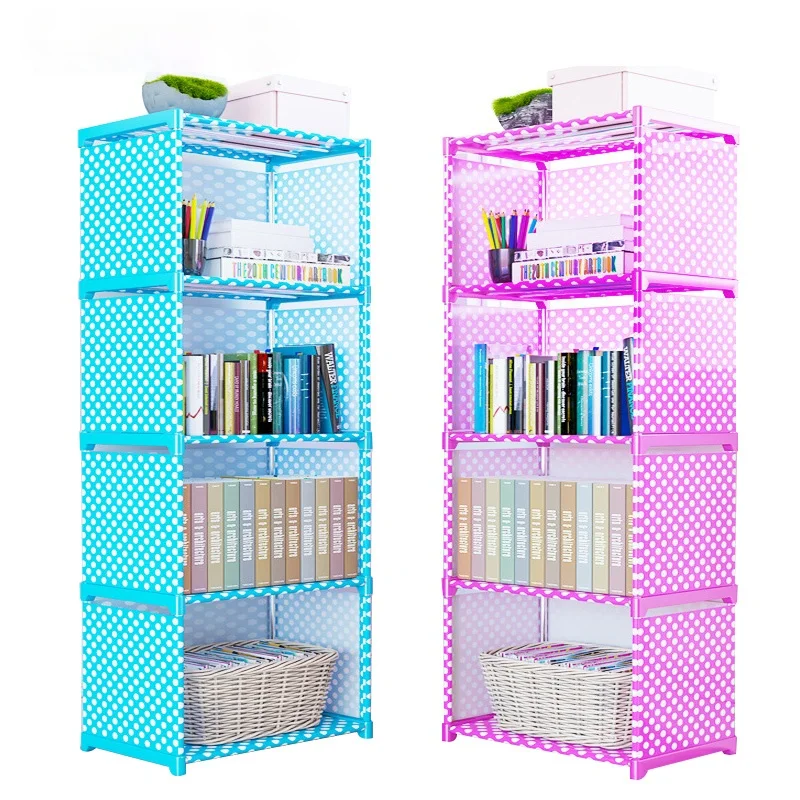 

4/5/6 Layer Simple Bookshelf Easy Assembled Storage Shelf For Books Floor Standing Bookcase Storage Cabinet Home Organizer