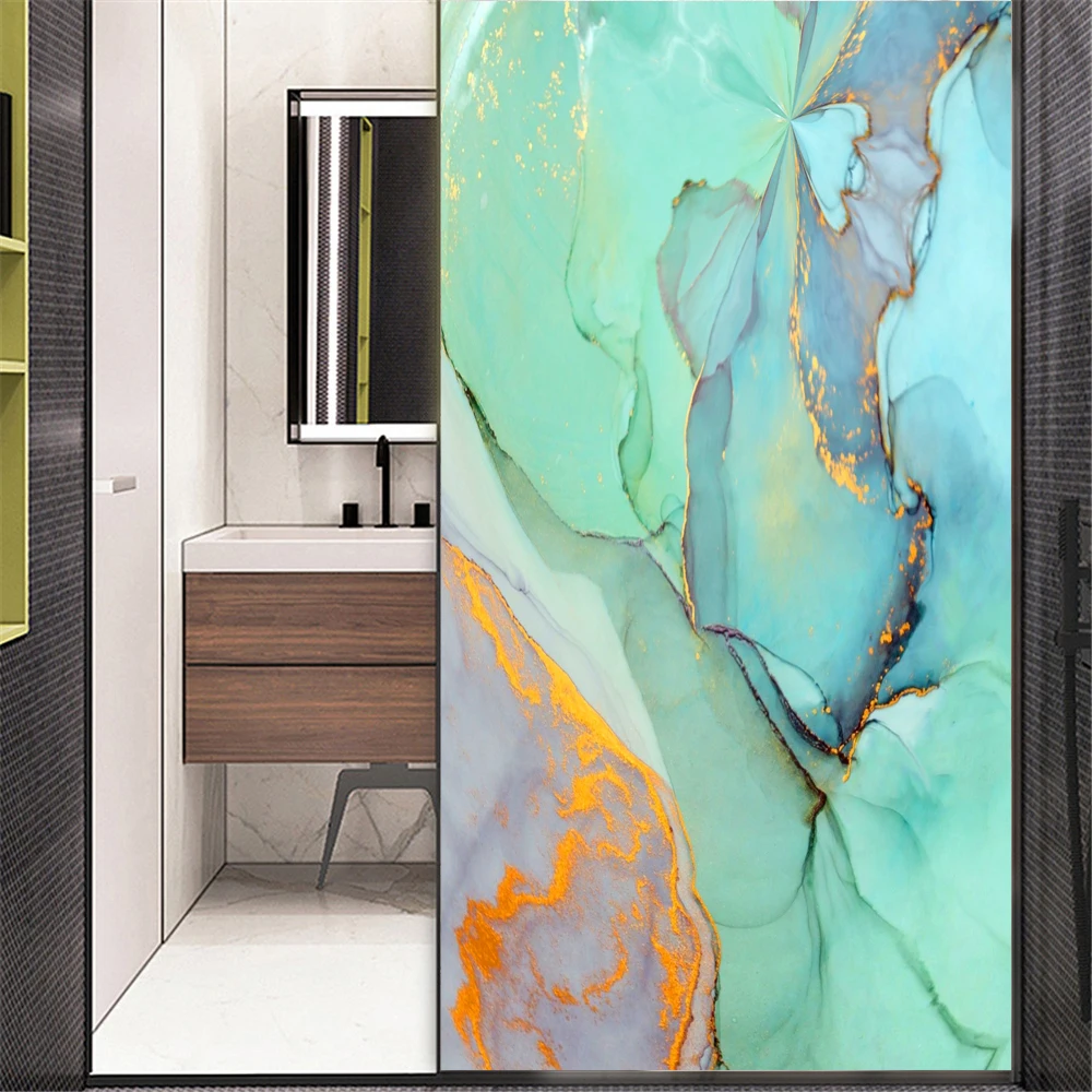 energię prywatności folia okienna dekoracyjne marmurowe tło witraż naklejki na okna bez kleju statyczne przyleganie matowe okienne 03