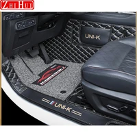 car floor mats double layer pu leather foot pads cover interior floorliner for changan uni k unik 2021 2023 accessories for lhd