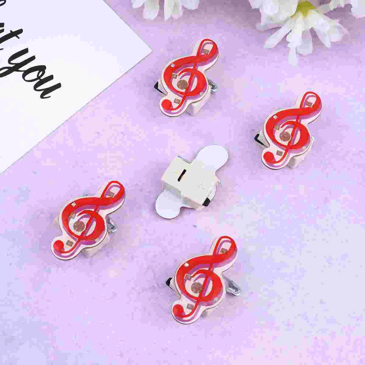 

25pcs Creative Brooch Luminous Music Note Design Breastpin Flashing Lapel Glowing Theme Party Supplies Gift Accessary Dress Up