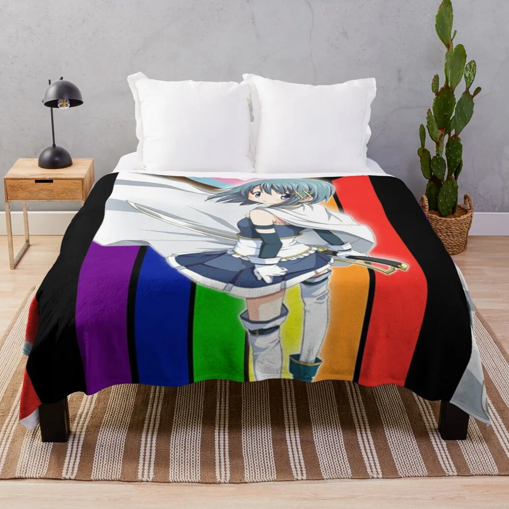 Одеяло с дизайном флага Sayaka Miki Pride теплое зимнее плюшевое одеяло