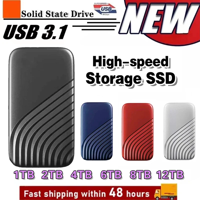 

Портативный SSD 1 Тб внешний жесткий диск USB 3.1 2 ТБ 4 ТБ 8 ТБ внешний твердотельный накопитель Type-C флэш-накопитель для ноутбуков и ноутбуков