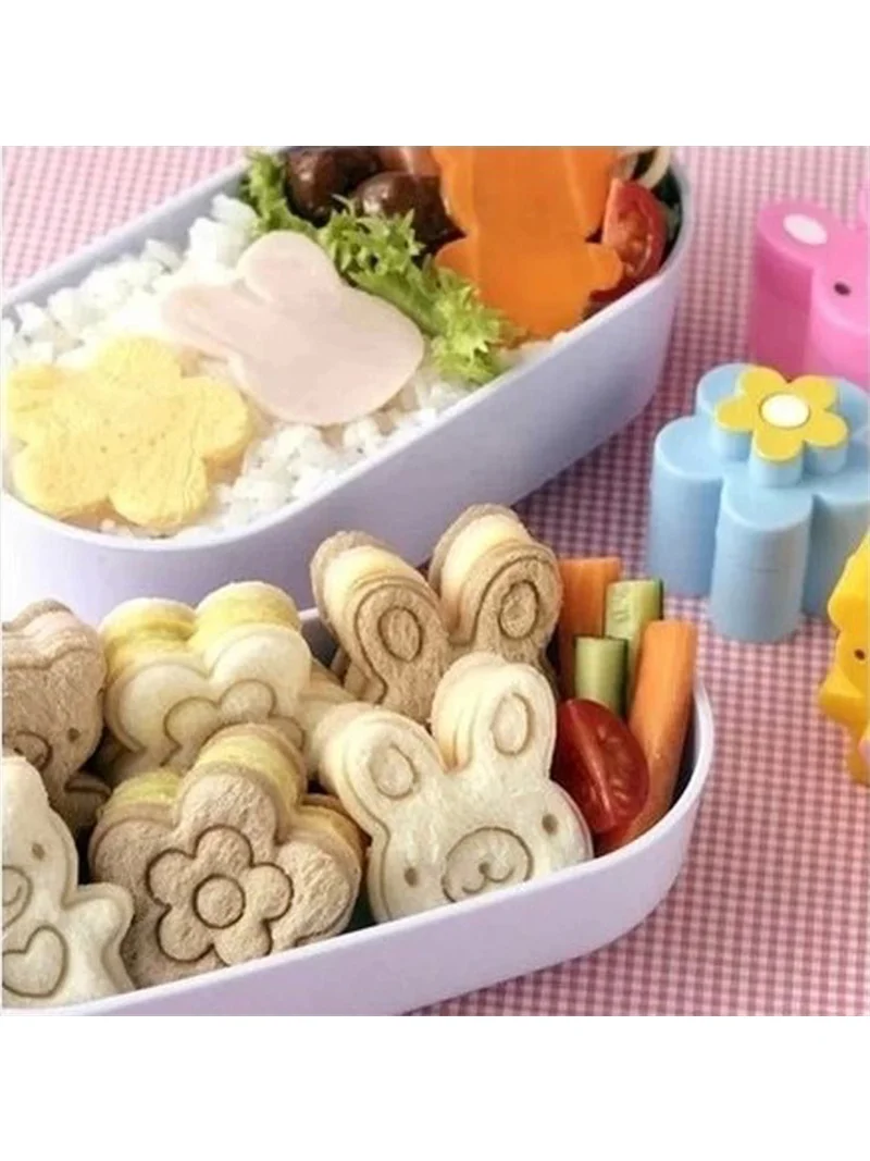 

3pcs/set Animal Bread Mold Lovely Rabbit Bear Flower 3 Shape DIY Toast Sandwich Bread Cutter Mold Children Funny Breakfast Tool