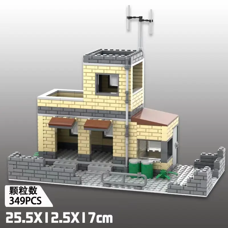 Военные MOC WW2 боевое поле руины Хайленд боевая сцена строительные блоки игрушки