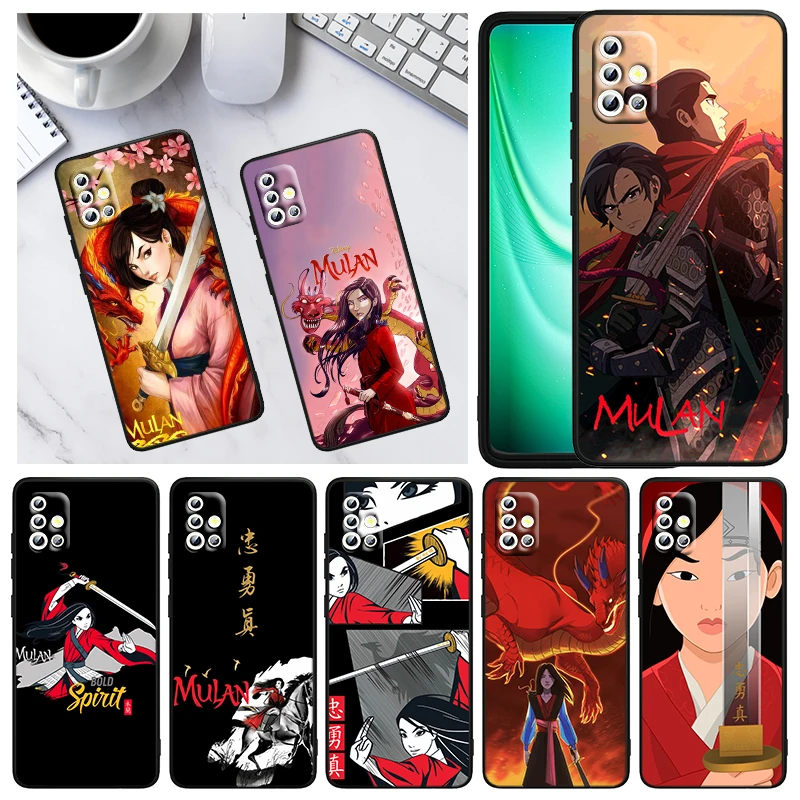 

Popular Disney Mulan For Samsung A73 A72 A71 A53 A52 A51 A42 A33 A32 A23 A22 A21S A13 A12 A03 A02 S A31 Black Phone Case