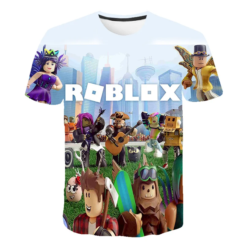 

Летняя модная футболка с 3d-играми Robloxing, детская забавная Повседневная футболка с принтом Robloxing, детская одежда для мальчиков и девочек, крут...