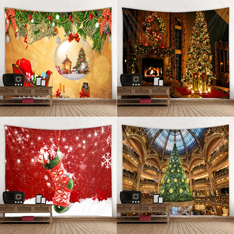 

AliExpress Внешняя торговля, подвесная ткань, Рождественский праздничный гобелен для спальни, кабинета, фон может быть настроен