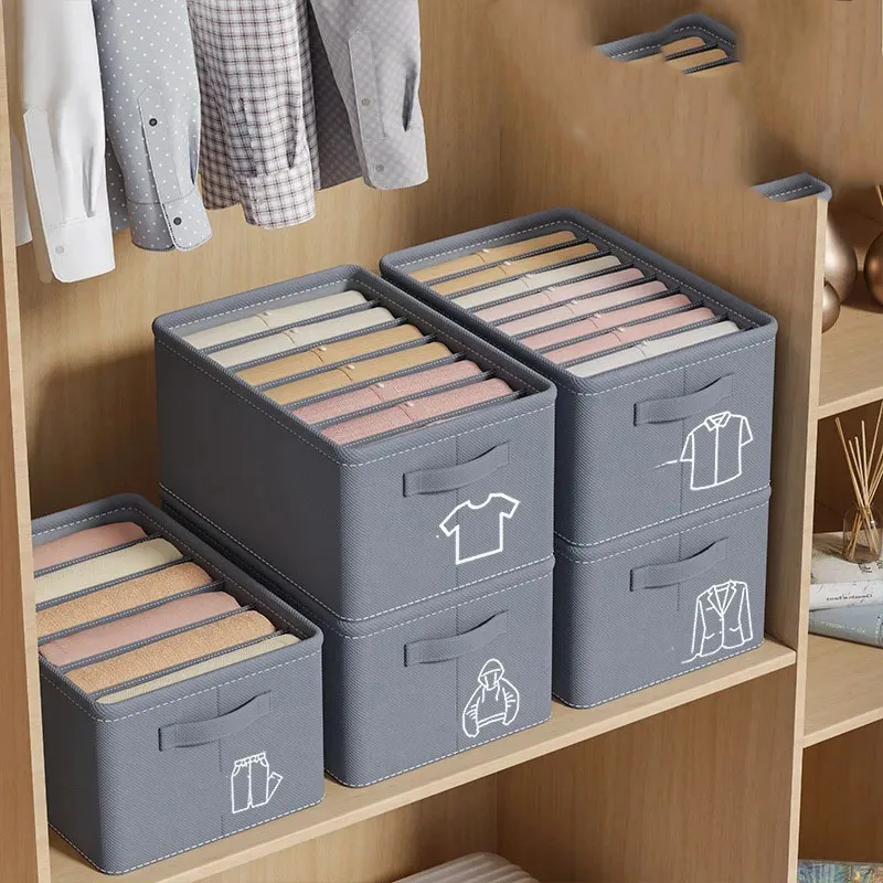 

Clothes Box Large Cabinet Portable Board Storage Jeans Wardrobe Coat Pants Organizer Box Storage Cassestrong Shirt Sweater