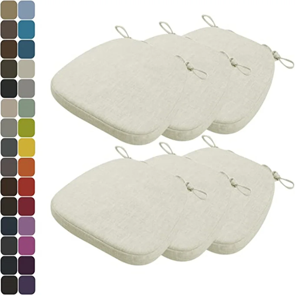 

Non-Slip Seat Cushions Soft Chair Pad with Ties Breathable Cover Detachable Seat Cushion For Kitchen/Dining Room/Office/Garden