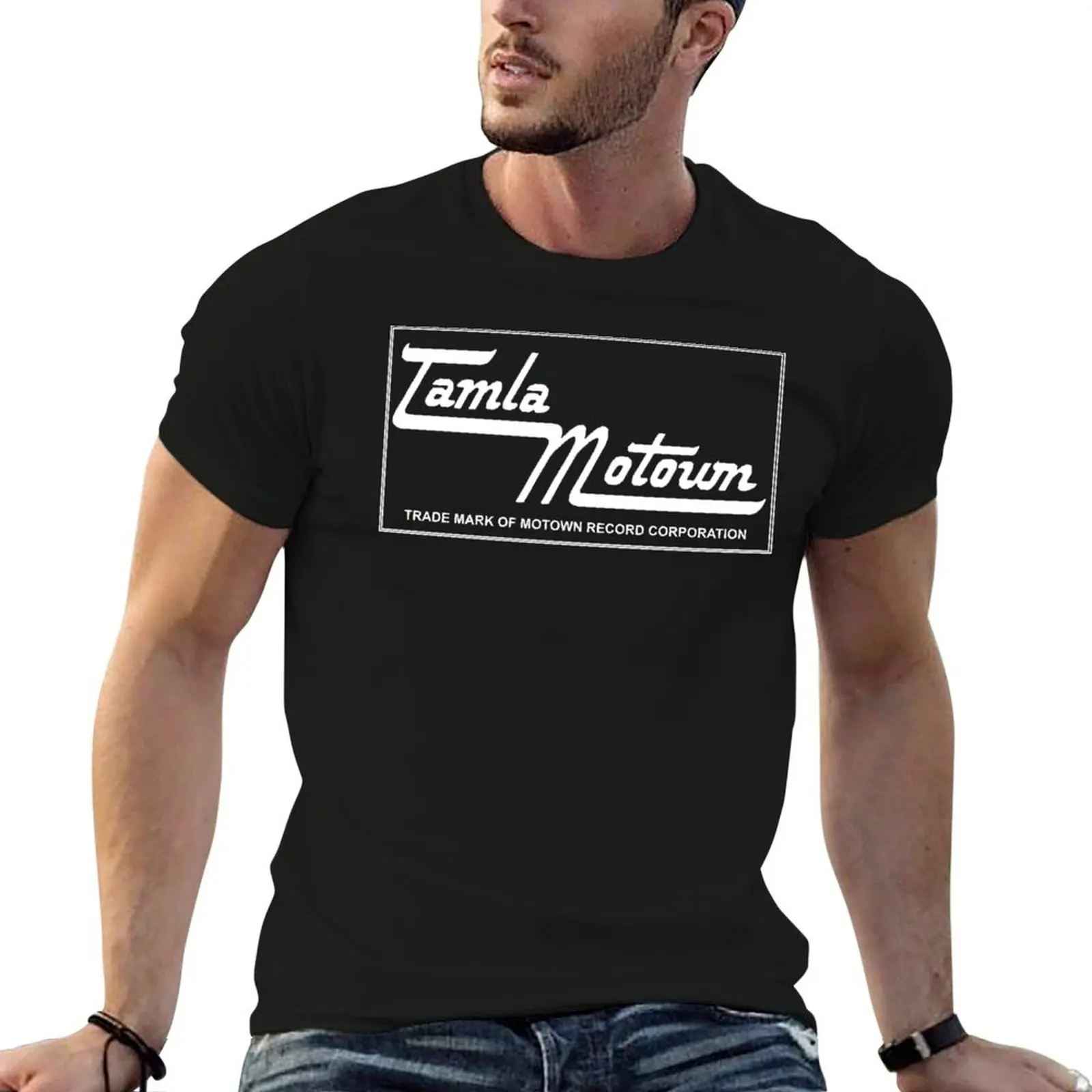 Фото Футболка Tamla Motown Label, мужские футболки, хлопковые футболки для мужчин, мужская футболка slim fit №1