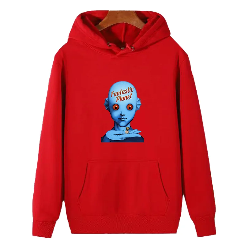 Fantastic Planet Sci Fi Weird Movie Harajuku graphic Hooded sweatshirts fleece hoodie winter thick sweater hoodie Men sportswear