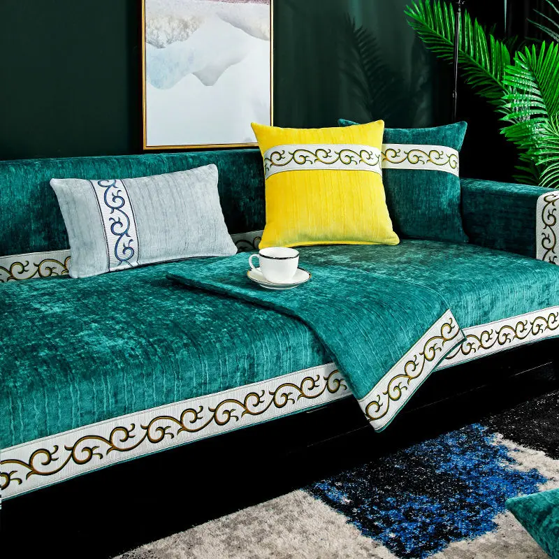 

New Chinese stretch sofa covers for living room home anti-skid sofa cover l shape full-cover dustproof settee covers sofa towel