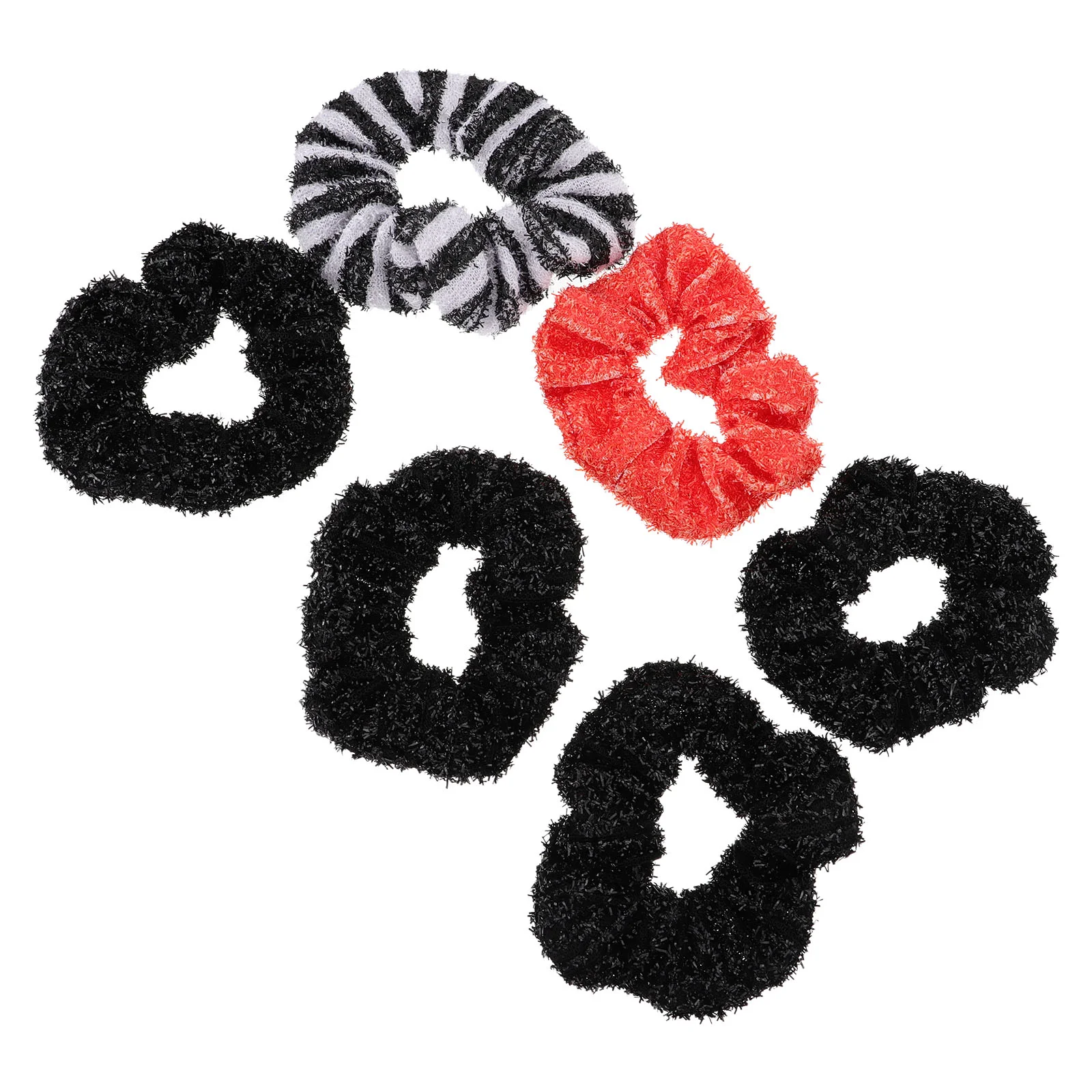 

6pcs Elastic Hair Bands Glitter Hair Scrunchy Ties Hair Accessories