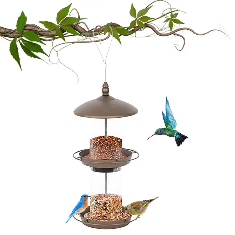 

Hummingbird Feeder Outdoor Bird Feeder And Hummingbird Feeders Bird Feeder For Outsides With 2-Layer Hangings Wild Bird Feeders