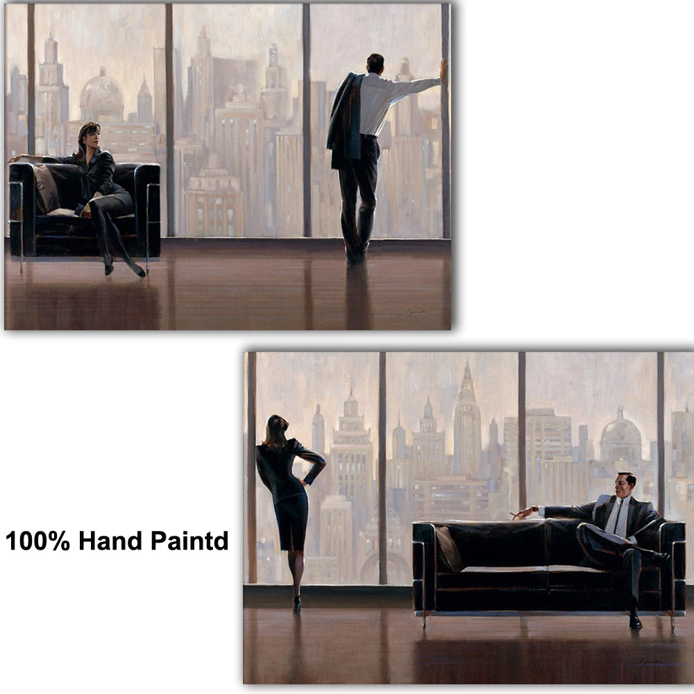 

Новый Йорк пенсив холст искусство для офиса ручная роспись Масляная Живопись Городской пейзаж современное искусство Декор для гостиной высокое качество